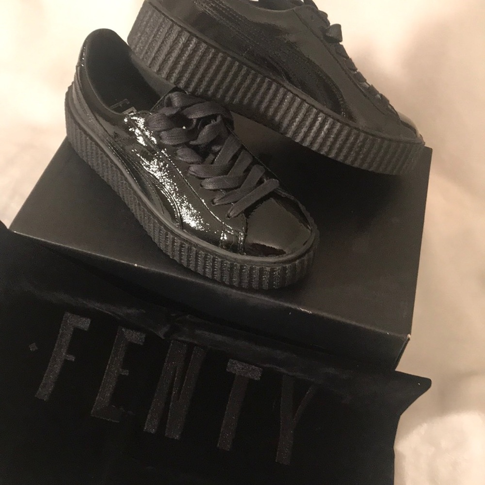 Fenty Wrinkled Patent Creepers